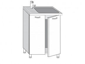 2.60.2мн Шкаф-стол на 600мм под накладную мойку с 2-мя дверцами в Стерлитамаке - sterlitamak.magazinmebel.ru | фото