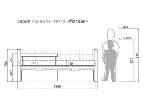 Кровать-тахта мягкая Svogen с ящиками и бортиком бежево-белый в Стерлитамаке - sterlitamak.magazinmebel.ru | фото - изображение 2