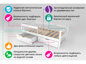 Кровать-тахта Svogen с ящиками и бортиком белый в Стерлитамаке - sterlitamak.magazinmebel.ru | фото - изображение 4