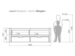 Кровать-тахта Svogen с ящиками и бортиком дерево-белый в Стерлитамаке - sterlitamak.magazinmebel.ru | фото - изображение 3