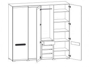 Шкаф 205-SZF2D2L/21/22 Ацтека белый в Стерлитамаке - sterlitamak.magazinmebel.ru | фото - изображение 2