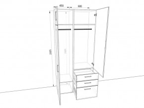 Шкаф распашной 1050К Мокко в Стерлитамаке - sterlitamak.magazinmebel.ru | фото - изображение 2