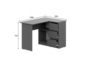 Стол угловой Денвер Графит серый в Стерлитамаке - sterlitamak.magazinmebel.ru | фото - изображение 2