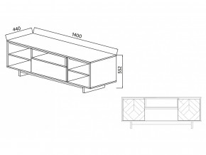 Тумба для ТВА Moderno-1400 Ф2 в Стерлитамаке - sterlitamak.magazinmebel.ru | фото - изображение 4