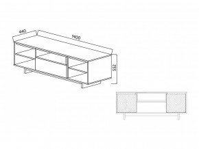 Тумба для ТВА Moderno-1400 Ф4 в Стерлитамаке - sterlitamak.magazinmebel.ru | фото - изображение 4